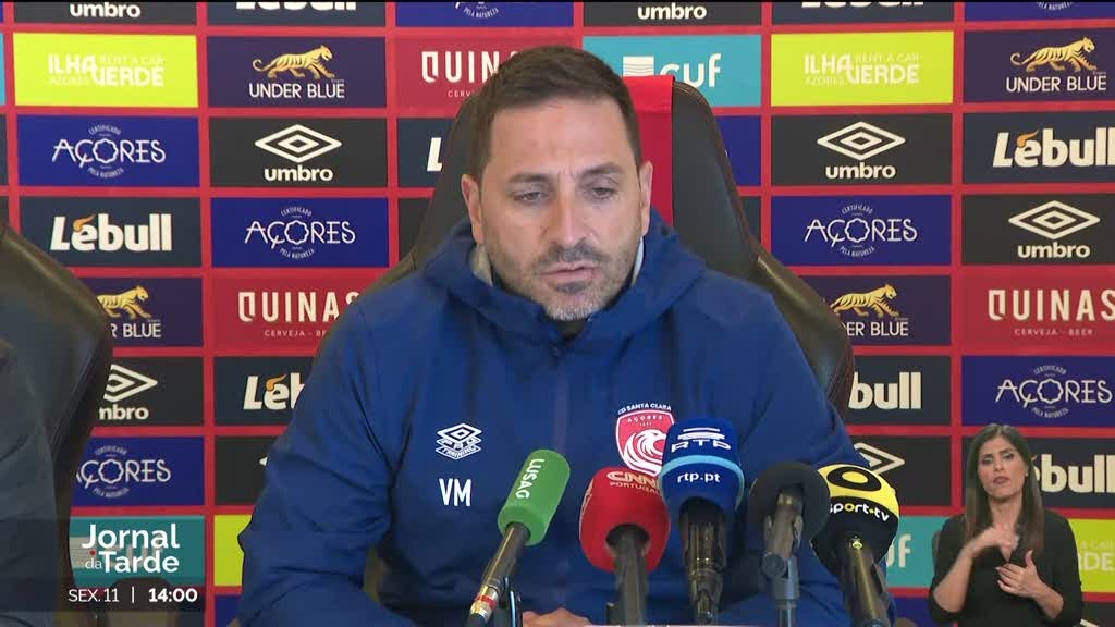 Treinador do Santa Clara antevê desafio complicado frente ao Sporting