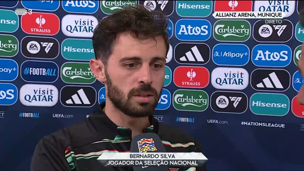 Bernardo Silva desanca arbitragem por golo alemão em suposta posição irregular